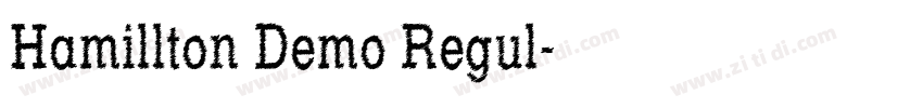Hamillton Demo Regul字体转换